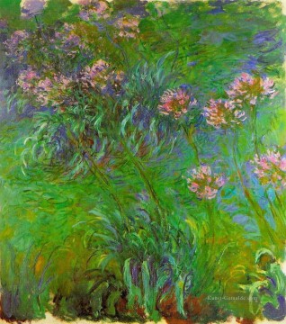  blumen - Agapanthus Claude Monet impressionistische Blumen
